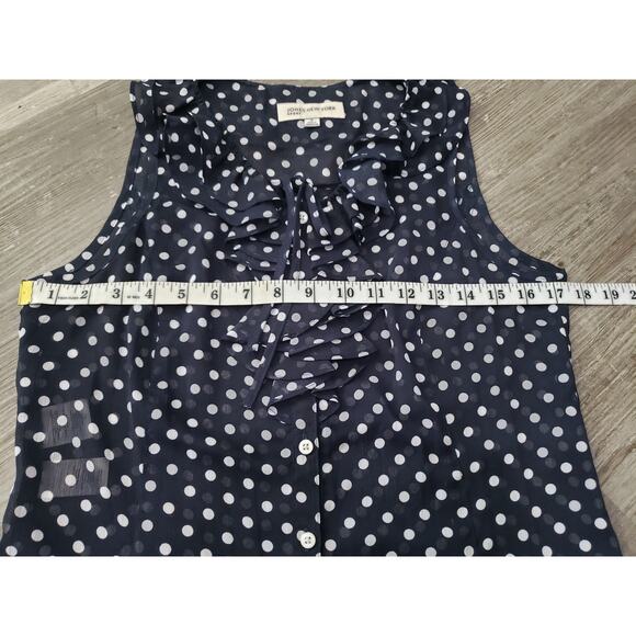 Jones New York Sport Button Up Bow Sleeveless Blouse Top | Size Small - Picture 6 of 7